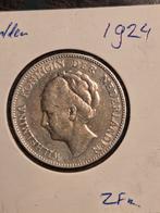 1 Gulden wilhelmina 1924zfr., Postzegels en Munten, Munten | Nederland, Ophalen of Verzenden, Koningin Wilhelmina, 1 gulden