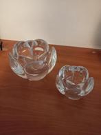 Lotus Waxinelichthouders Glas, Schaal, Nieuw, Ophalen of Verzenden, Glas