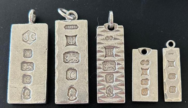 English sterling silver ingot zilver bar, Antiek en Kunst, Antiek | Goud en Zilver, Zilver, Ophalen of Verzenden