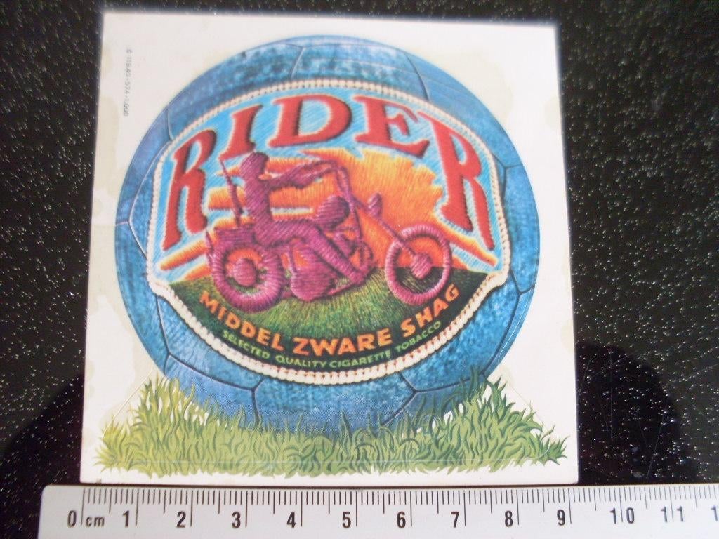 sticker rider middel zware shag logo motorrijden tabak, Verzenden, Zo goed als nieuw, Merk