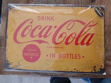 reclamebord metalen metaal sign bord coca cola nieuw 30 x 20 beschikbaar voor biedingen