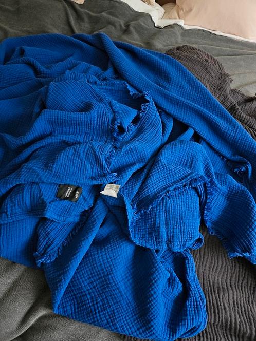 Hay Crinkle sprei kingsize 260 x 260 Kobaltblauw NIEUWSTAAT, Huis en Inrichting, Woonaccessoires | Overige, Zo goed als nieuw