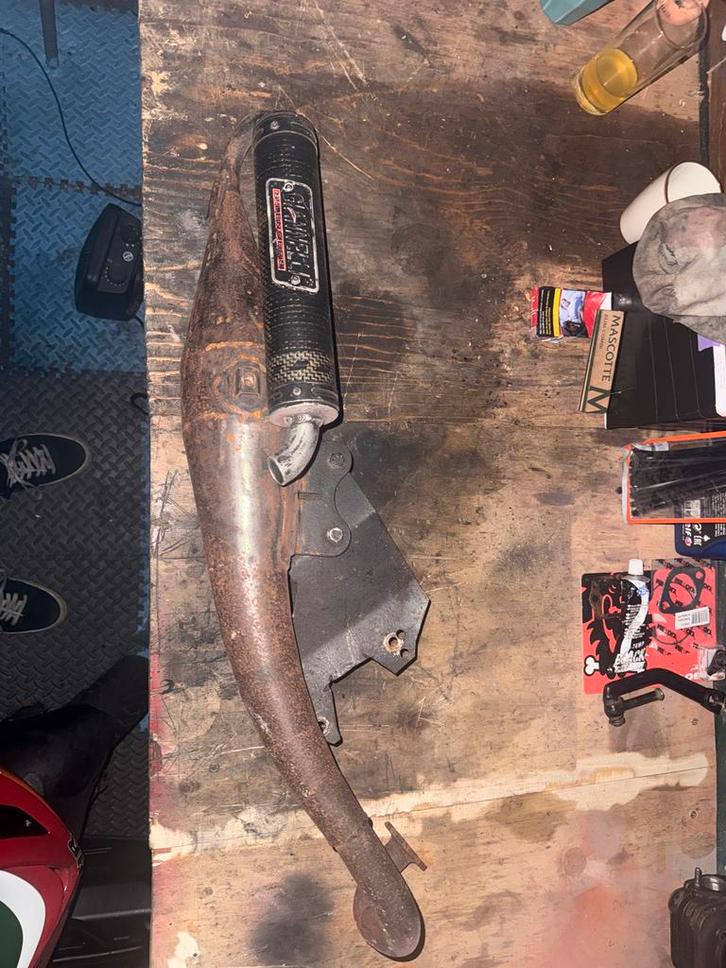 Minerelli Horizontale Giannelli Terugloop Uitlaat, Fietsen en Brommers, Brommeronderdelen | Algemeen, Gebruikt, Uitlaat, Ophalen of Verzenden