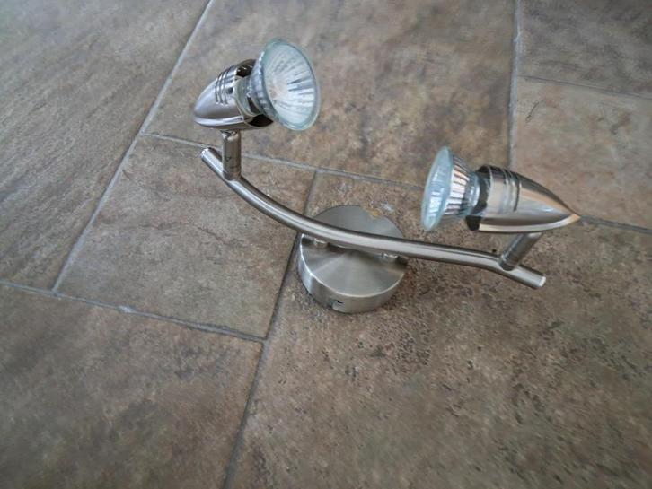 Zeer Mooie 2 Delige Plafond Spots, Huis en Inrichting, Lampen | Spots, Zo goed als nieuw, Plafondspot of Wandspot, Metaal of Aluminium