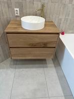 Badmeubel Eiken (TIP!), snelle levering., Nieuw, Minder dan 100 cm, Wastafelkast, 25 tot 50 cm
