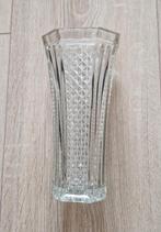Antiek kristallen vaas 21cm bewerkt kristal antieke vaas, Ophalen of Verzenden