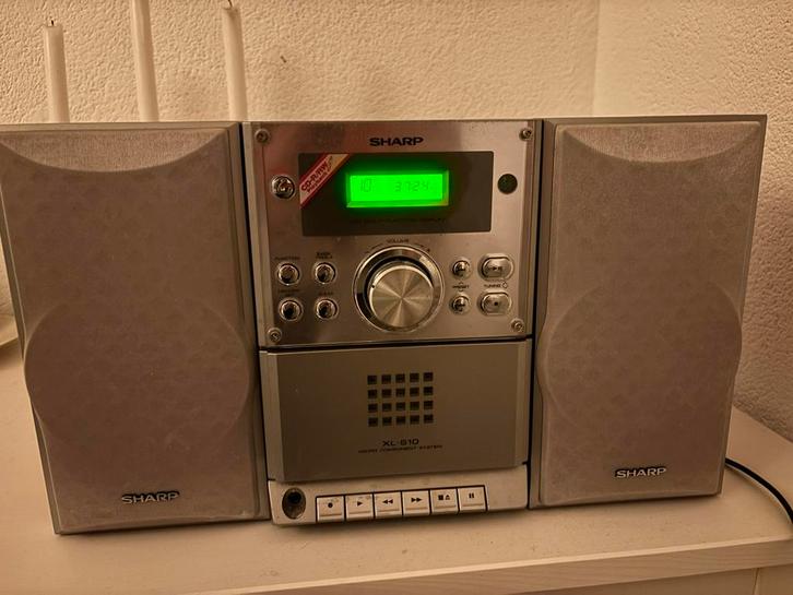 Radio met CD en cassette speler - Sharp XL-610, Audio, Tv en Foto, Stereo-sets, Gebruikt, Cassettedeck, Sharp, Microset, Ophalen