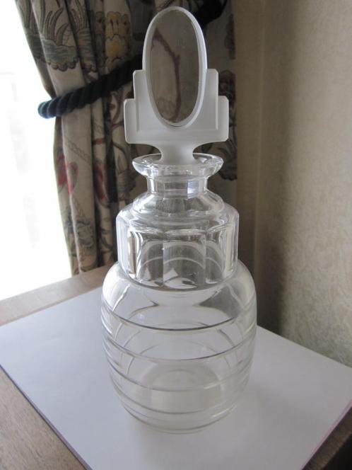 Art deco whiskey karaf Manhattan kristal Val St Lambert met, Antiek en Kunst, Antiek | Glas en Kristal, Verzenden