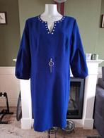Caroline Biss kobalt blauwe jurk studs 46 gratis verzenden, Kleding | Dames, Maat 46/48 (XL) of groter, Zo goed als nieuw, Knielengte