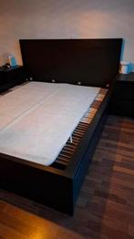 Malm bed 160x200, 4 bedlades en lattenbodems, Huis en Inrichting, Ophalen, Gebruikt, Zwart, Tweepersoons