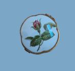 Lief antiek Limoges pillendoosje met Roos, gemerkt, Verzenden