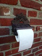 Gietijzeren toilet rol houder met bovenklep, Antiek en Kunst, Ophalen of Verzenden