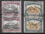 Zuid Afrika 1927 Pictorials recess printing 2-talige paren, Verzenden, Zuid-Afrika, Gestempeld