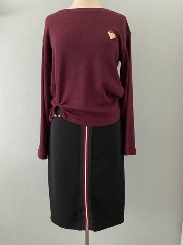 Geisha rok Bordeaux/Zwart - Stijlvol!/ maat 38 beschikbaar voor biedingen