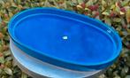 Suiban ovaal blauw geglazuurd Japans aardewerk 41,7x28,5x3,6, Tuin en Terras, Bloempotten, 25 tot 40 cm, Ophalen of Verzenden