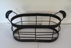 Brocante rekje / industrieel mandje / zwart metaal, Overige materialen, Mand, Ophalen of Verzenden, Zo goed als nieuw