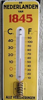 Emaille reclamebord (Langcat Bussum 60x22cm)., Ophalen of Verzenden, Gebruikt, Reclamebord