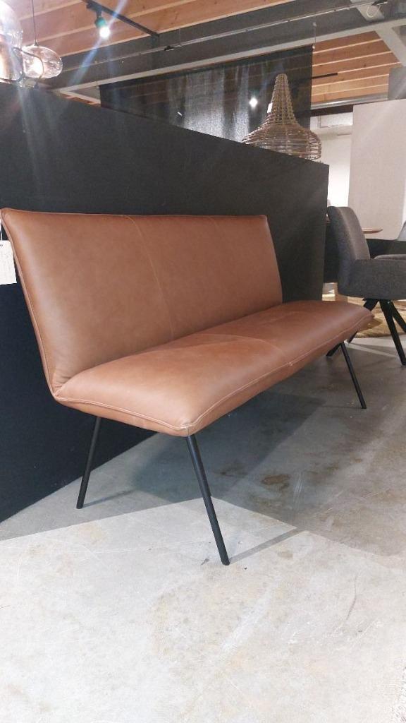 Pepe eettafelbank Rancho leder Cognac 160cm nu €749,-, Huis en Inrichting, Stoelen, Nieuw, Drie, Leer, Bruin, Ophalen