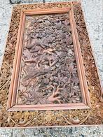 Prachtige antieke salontafel uit Bali, Ophalen of Verzenden, Minder dan 50 cm, Rechthoekig, Glas