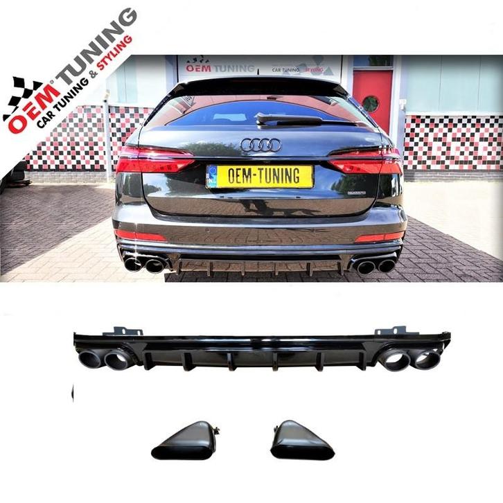 A6 S6 C8 Diffuser | hoogglans zwart | 2018 - 2025 | sline |, Auto diversen, Tuning en Styling, Ophalen of Verzenden