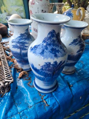 Vintage Chinese vazen, set van 3 beschikbaar voor biedingen