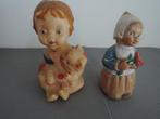Twee vintage rubberen poppetjes, Ophalen of Verzenden, Gebruikt
