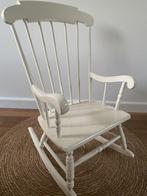 Brocante wit houten kinder schommelstoel, Kinderen en Baby's, Kinderkamer | Tafels en Stoelen, Ophalen, Gebruikt, Stoel(en)