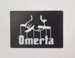 Omerta zwijgen maffia reclamebord van metaal wandbord deco, Info@deconoord.nl, Deco Noord, Nieuw, Ophalen of Verzenden