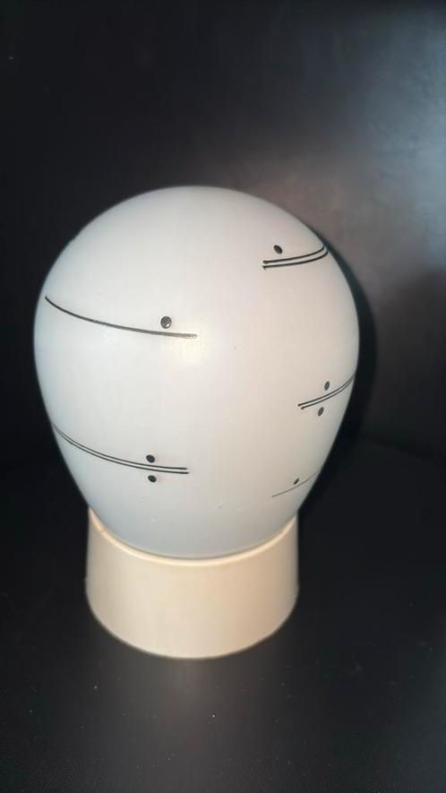vintage Plafonnière Witte ballon-vormige lamp jaren 50’s, Huis en Inrichting, Lampen | Plafondlampen, Zo goed als nieuw, Glas