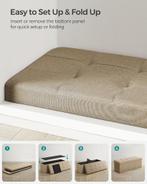 Opvouwbare Opbergbank / Voetenbank - Beige, Huis en Inrichting, Banken | Voetenbanken en Poefen, Minder dan 50 cm, Ophalen of Verzenden