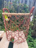 Mooie koperkleurige draadmand, Overige materialen, Mand, ., Rond