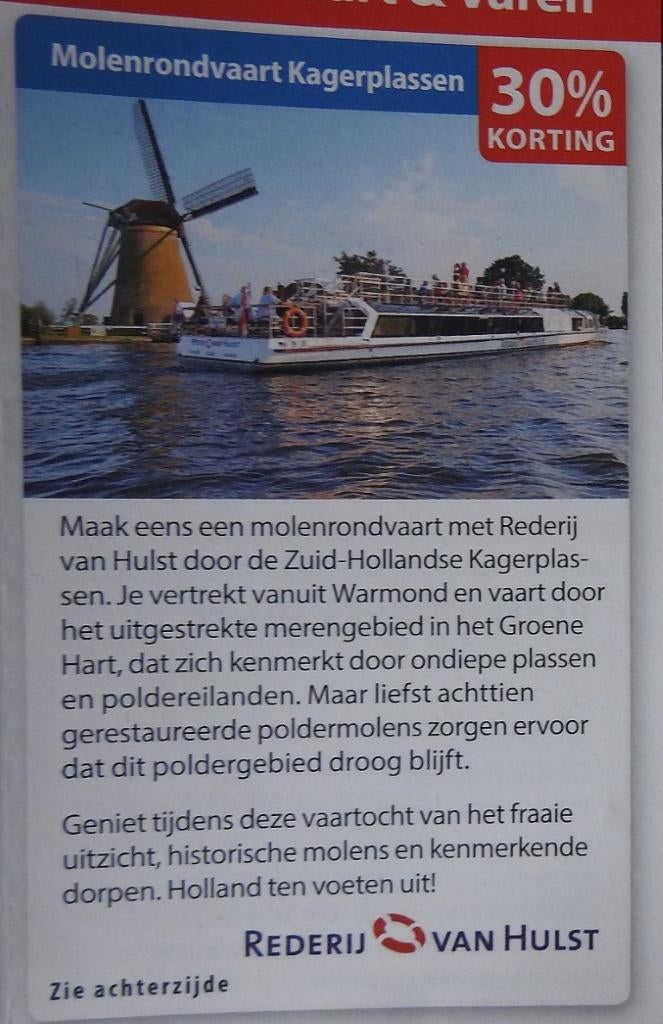 kortingsbon Rondvaarten, Tickets en Kaartjes, Drie personen of meer, Kortingsbon, Overige typen