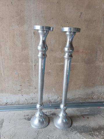 2 Aluminium Vloerkaars Standaards - 80cm beschikbaar voor biedingen