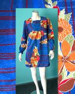 Vintage jaren 70 mini-jurk blauw met bloemen maat 38, Kleding | Dames, Jurken, Maat 38/40 (M), Vintage, Gedragen, Boven de knie