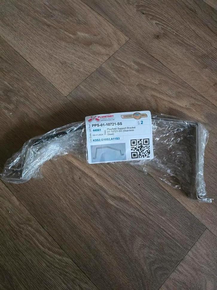 Playfield Support Bracket 01-10721-SS (Stainless Steel), Verzamelen, Automaten | Flipperkasten, Nieuw, Dot-matrix, Onderdeel of Defecte kast