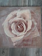 Roos Print met Tekst, Huis en Inrichting, Woonaccessoires | Schilderijen, Tekeningen en Foto's, Ophalen, 50 tot 75 cm, 50 tot 75 cm