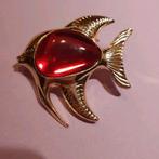 Vintage broche vis, Ophalen of Verzenden, Zo goed als nieuw, Overige materialen