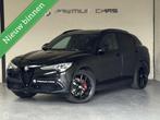 Alfa Romeo Stelvio 2.0 T AWD 280pk Pano Keyless Trekhaak cam, Auto's, Alfa Romeo, Automaat, Euro 6, 4 cilinders, Zwart
