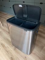 Brabantia Touch Bin Prullenbak - 2 x 30 liter, Huis en Inrichting, Woonaccessoires | Prullenbakken, Ophalen, 50 tot 75 cm, Zo goed als nieuw