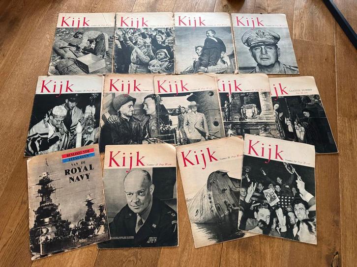 Collectie 'Kijk' tijdschriften uit de jaren '40, Boeken, Tijdschriften en Kranten, Gelezen, Overige typen, Ophalen of Verzenden