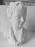 Brocante gipsen buste van jong meisje, Antiek en Kunst, Curiosa en Brocante, Ophalen of Verzenden