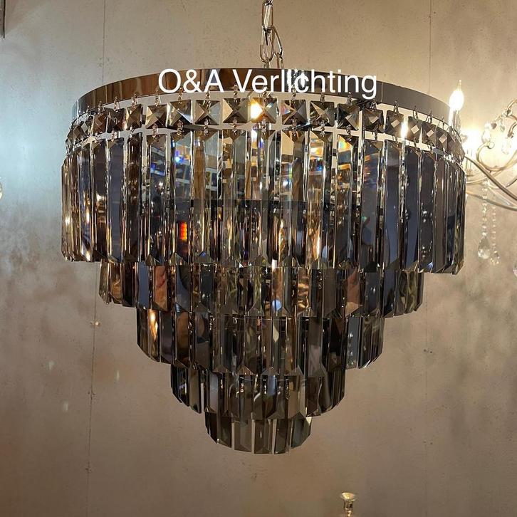 Rond hanglamp en plafonneer in meerdere modellen en kleuren, Huis en Inrichting, Lampen | Kroonluchters, Nieuw, Glas, Metaal, Ophalen of Verzenden