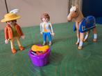 Playmobil paard met 2 poppetjes, Ophalen of Verzenden, Zo goed als nieuw