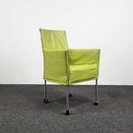 Designstoel Groen / Lime - Verrijdbaar 24274, Huis en Inrichting, Fauteuils, Ophalen, Gebruikt, Minder dan 75 cm, Minder dan 50 cm