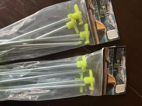Nieuw 12 tentharingen spijkerharingen + glow in the dark, Caravans en Kamperen, Tentaccessoires, Nieuw, Ophalen of Verzenden