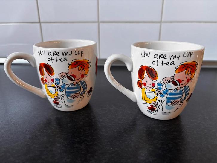 2 Blond Amsterdam Koffiekopjes - You are my cup of thea, Huis en Inrichting, Keuken | Servies, Zo goed als nieuw, Kop(pen) en/of Schotel(s)