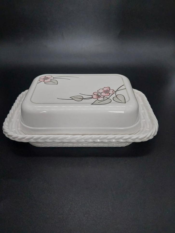 Vintage Emsa botervloot - bloemmotief, Huis en Inrichting, Keuken | Keukenbenodigdheden, Gebruikt, Ophalen of Verzenden
