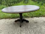 Robuuste Houten tafel ovaal. 150 cm Vintage., Ophalen