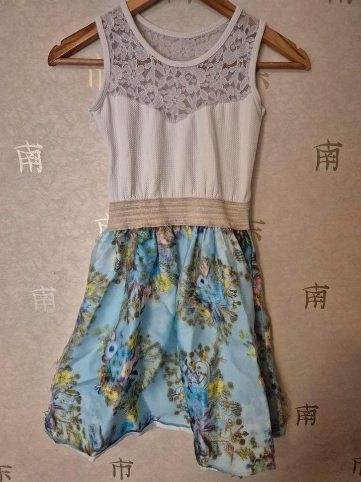 Leuk jurkje met bloemenprint en tule, heel sjiek!, Kinderen en Baby's, Kinderkleding | Overige, Zo goed als nieuw, Meisje, Ophalen of Verzenden