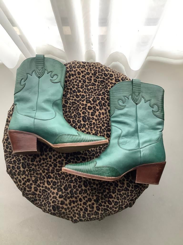 Cowboy westernlaarzen merk bronx maat 41, Ophalen of Verzenden, Zo goed als nieuw, Groen